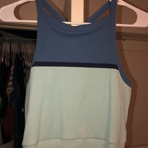 Blue crop top